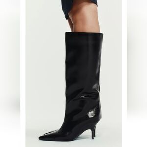 ZARA KITTEN HEEL HIGH BOOTS